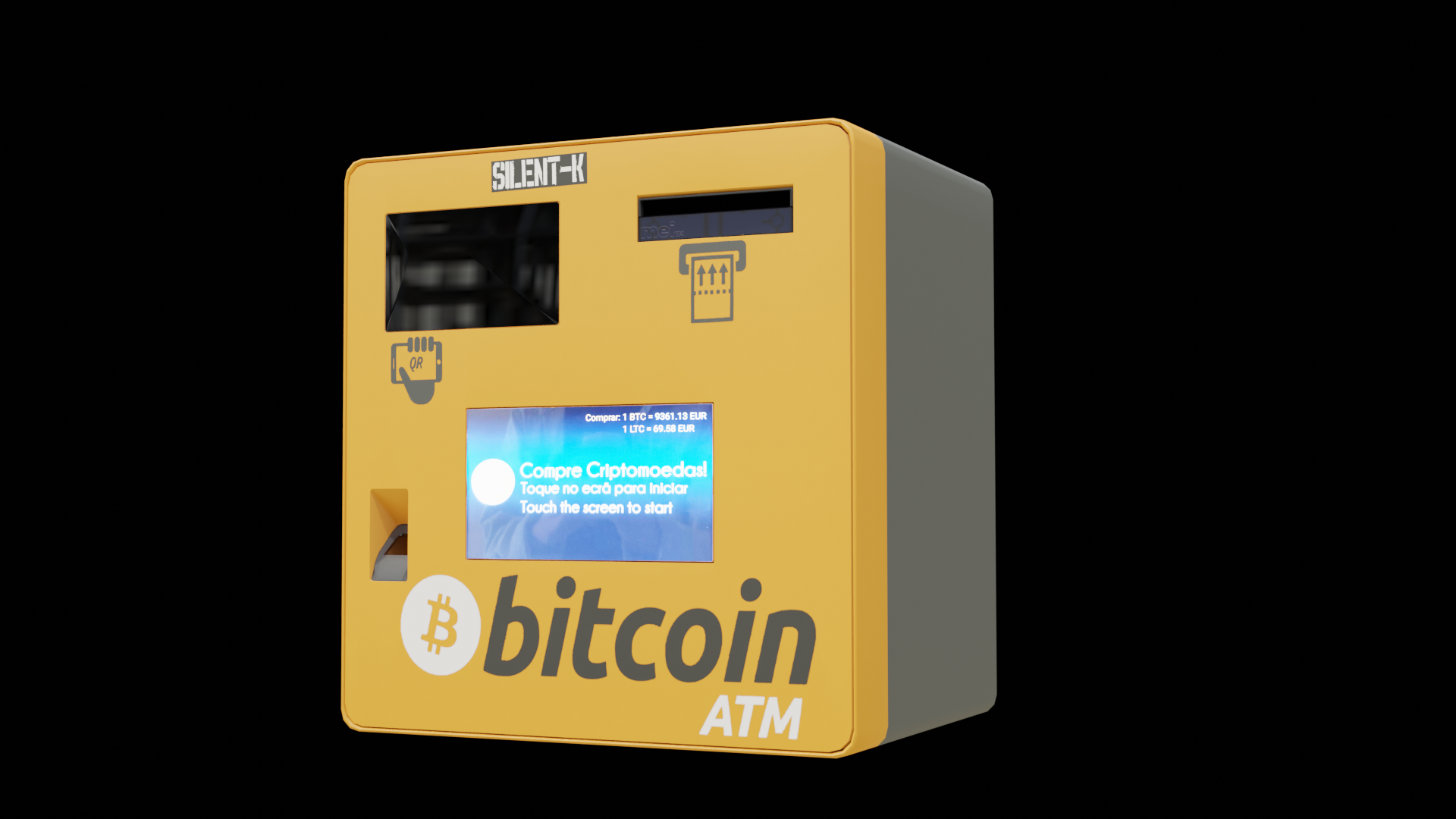 3D model of a Bitcoin ATM